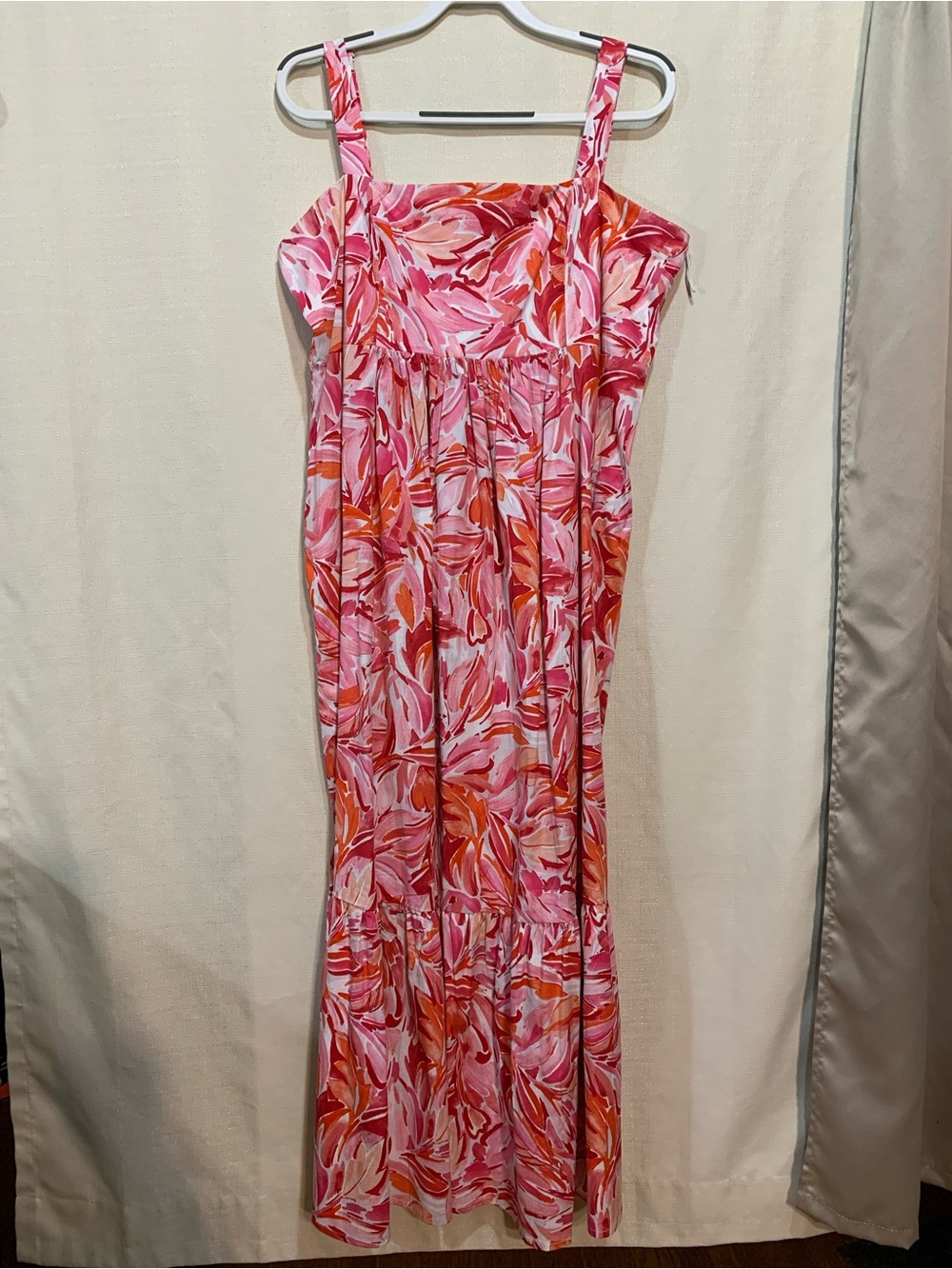 London Times Pink & Orange Floral Maxi Dress a3/107